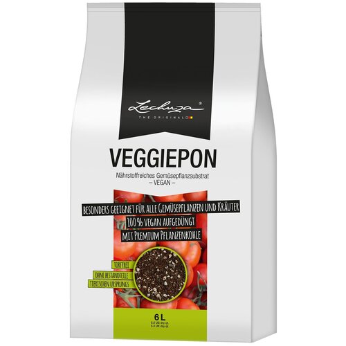 Субстрат Lechuza Veggiepon для овощных культур белый/коричневый, 6 л, 6 кг фото, описание