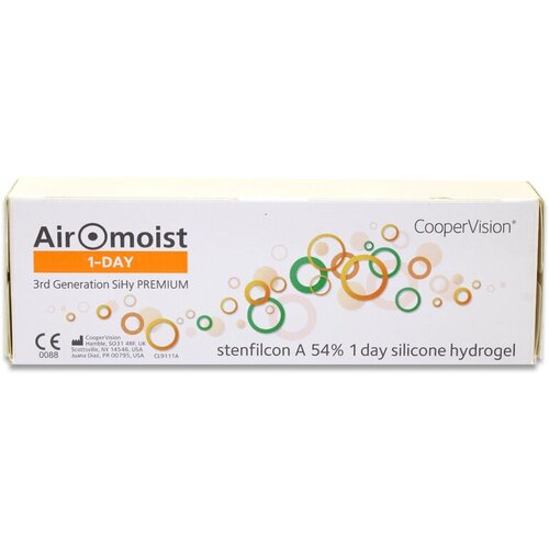 Контактные линзы CooperVision Airomoist 1 Day Premium, 30 шт., R 8,4, D -4,5 фото, описание