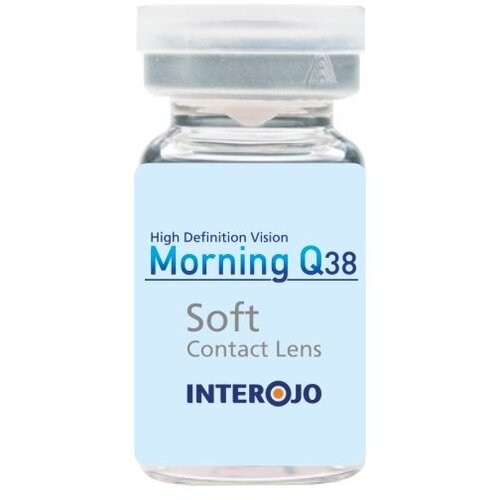 Контактные линзы Interojo Morning Q38 vial, 1 шт., R 8,6, D -7,5, прозрачный фото, описание