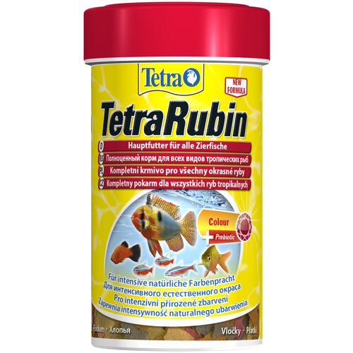 Сухой корм  для  рыб, ракообразных Tetra TetraRubin Flakes, 100 мл, 20 г фото, описание