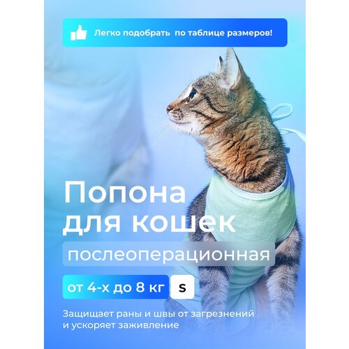 Попона для кошек послеоперационная 4-8 кг AniMall фото, описание