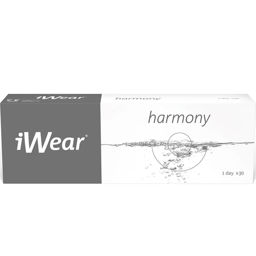 Контактные линзы iWear Harmony, 30 шт., R 8,4, D -1 фото, описание