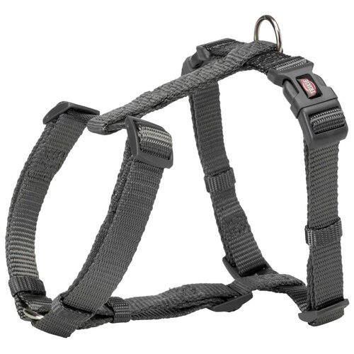 Шлейка TRIXIE Premium H-harness S-M, обхват шеи 30  см, графитовый фото, описание