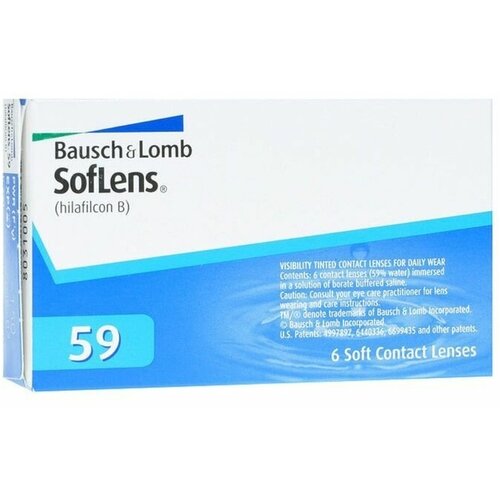 Контактные линзы Bausch & Lomb SofLens 59, 6 шт., R 8,6, D +3,5 фото, описание