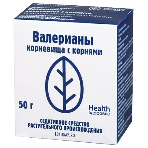 Здоровье Health корневище Валерианы, 50 г фото, описание