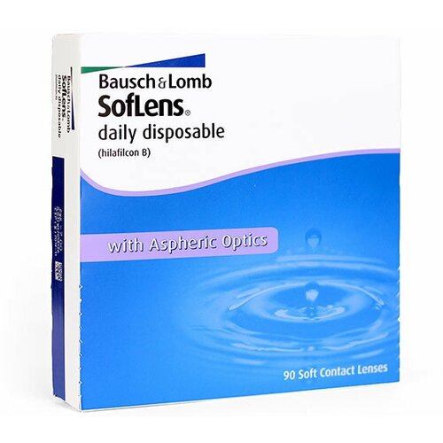 Контактные линзы Bausch & Lomb Soflens Daily Disposable, 90 шт., R 8,6, D +1,75 фото, описание