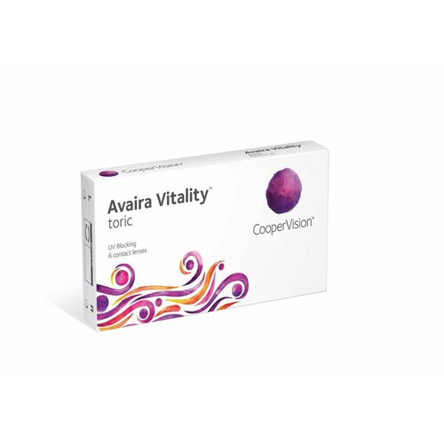 Контактные линзы CooperVision Avaira Vitality toric., R 8,5, D +0,25, CYL: -0,75, AХ: 40, прозрачный, 1 уп. фото, описание