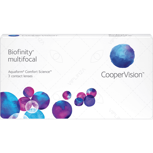 Контактные линзы CooperVision Biofinity Multifocal, 3 шт., R 8,6, D -0,25, ADD: +1.50 N, прозрачный, 1 уп. фото, описание