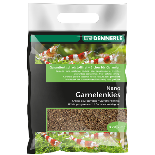 Грунт Dennerle Nano Garnelenkies (Nano Shrimps Gravel Bed), 0.7-1.2 мм, 2 кг фото, описание