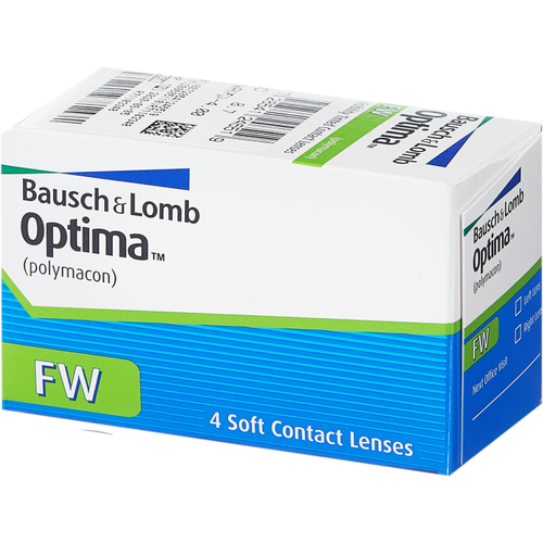 Контактные линзы Bausch & Lomb Optima FW, 4 шт., R 8,7, D -0,75 фото, описание