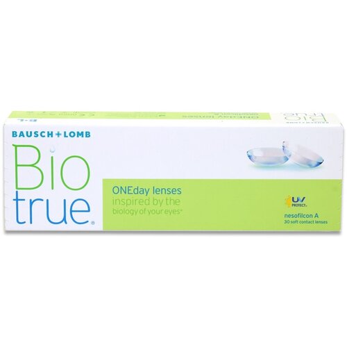 Контактные линзы Bausch & Lomb Biotrue ONEday, 30 шт., R 8,6, D -7, 1 уп. фото, описание