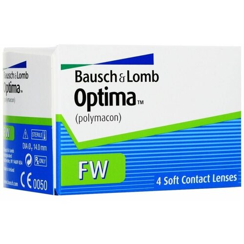 Контактные линзы Bausch & Lomb Optima FW, 4 шт., R 8,7, D -2,25 фото, описание