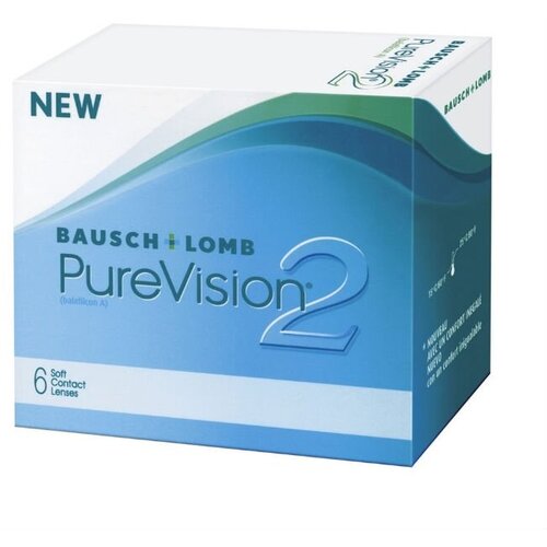 Контактные линзы Bausch & Lomb PureVision 2 HD., 6 шт., R 8,6, D +4 фото, описание