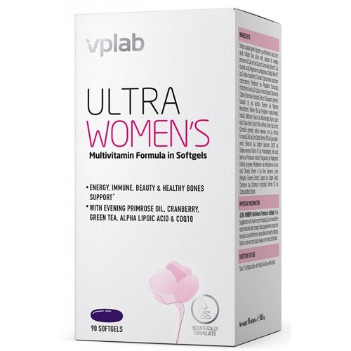 Витамины для женщин VPLab Ultra Women’s Multivitamin Formula (90 мягких капсул) фото, описание