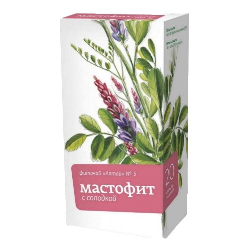 Алтайский кедр чай Алтай №5 Мастофит с солодкой ф/п, 2 г, 20 шт. фото, описание