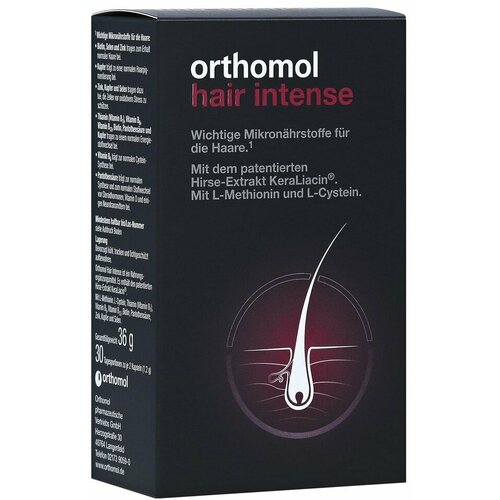 Orthomol Hair Intense - Ортомол Хэйр Интенс (Германия) 60 капсул (курс 30 дней) витамины для здоровья и красоты волос фото, описание