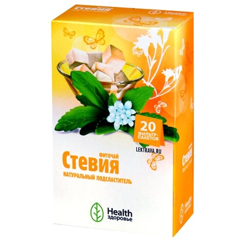 Здоровье Health чай Стевия ф/п, 20 г, 20 шт. фото, описание