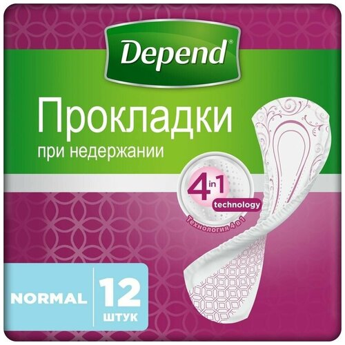 Прокладки Depend Normal при недержании 12шт x 3шт фото, описание