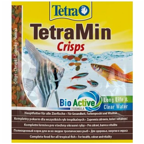 Tetra Pro Color Crisps корм в виде чипсов для улучшения окраса всех декоративных рыб 12 г саше фото, описание