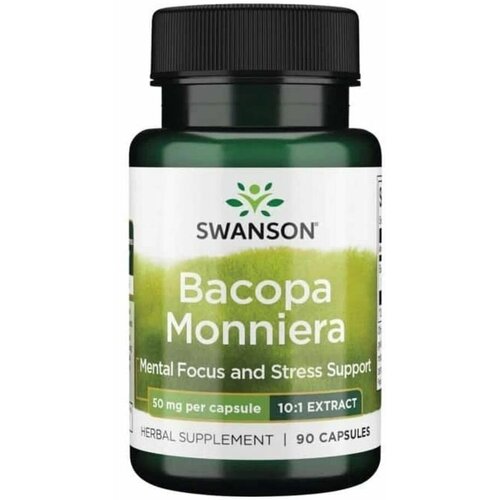 Swanson Bacopa Monniera 10:1 Extract (Бакопа Монье - Экстракт 10:1) 50 мг 90 капсул фото, описание