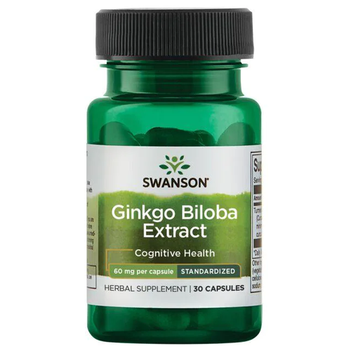 Swanson Ginkgo Biloba Extract STD 60 мг 30 капс фото, описание