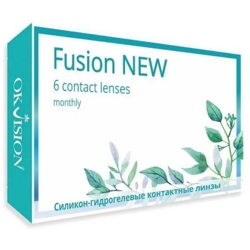 Контактные линзы OKVision Fusion NEW, 6 шт., R 8,6, D -1,5, 1 уп. фото, описание