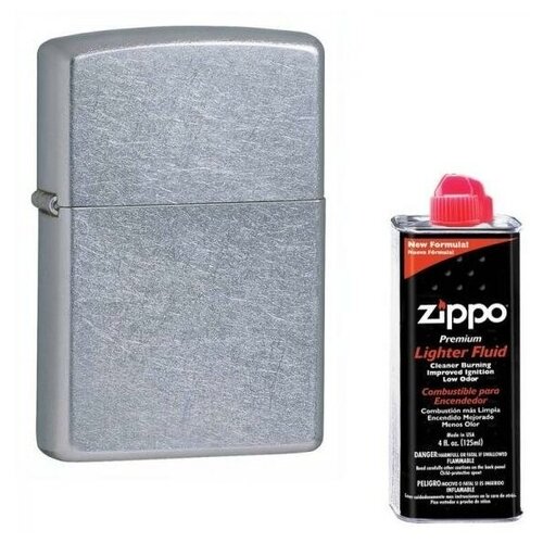 Набор Зажигалка ZIPPO Classic Street Chrome и Топливо 125 мл фото, описание