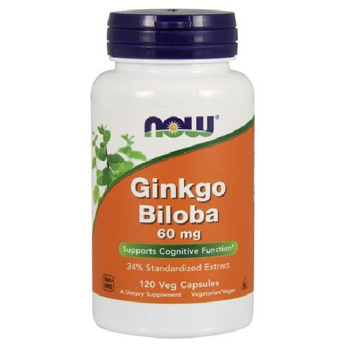 NOW Ginkgo Biloba 60 mg, 120 капс. фото, описание