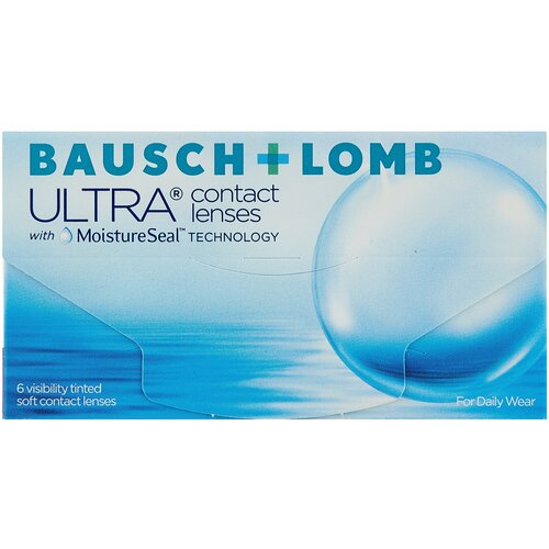 Контактные линзы Bausch & Lomb Ultra, 6 шт., R 8,5, D -1, 1 уп. фото, описание