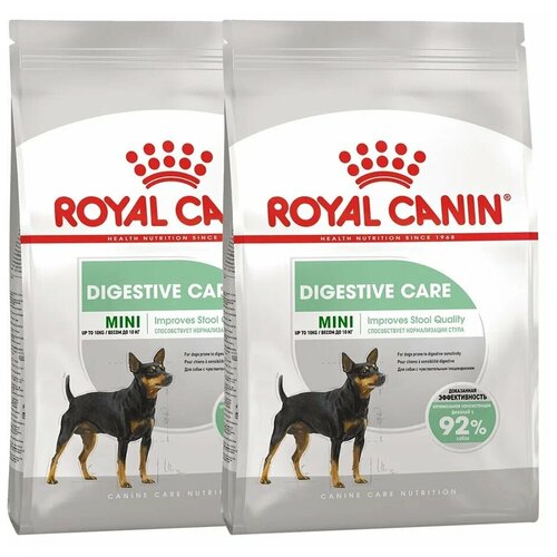 ROYAL CANIN MINI DIGESTIVE CARE для взрослых собак маленьких пород для поддержания здоровья пищеварительной системы (1 + 1 кг) фото, описание