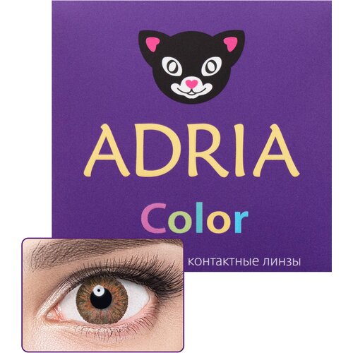 Контактные линзы ADRIA Color 3 tone, 2 шт., R 8,6, D -9, honey, 1 уп. фото, описание