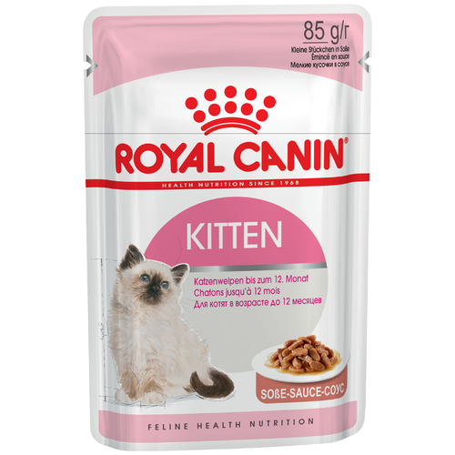 Влажный корм для котят Royal Canin Instinctive, мясное ассорти 16 шт. х 85 г (кусочки в соусе) фото, описание