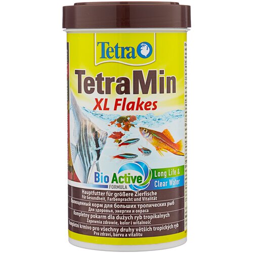 Сухой корм  для  рыб, ракообразных Tetra TetraMin XL Flakes, 500 мл, 80 г фото, описание