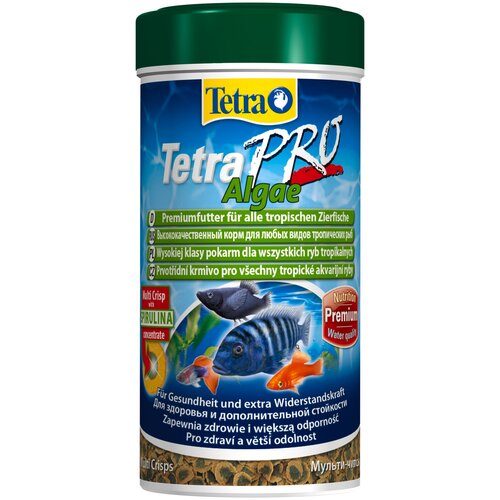 Сухой корм  для  рыб, ракообразных Tetra TetraPro Algae, 250 мл, 55 г фото, описание