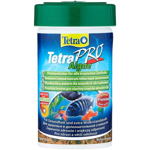 Сухой корм  для  рыб, ракообразных Tetra TetraPro Algae, 100 мл, 18 г фото, описание