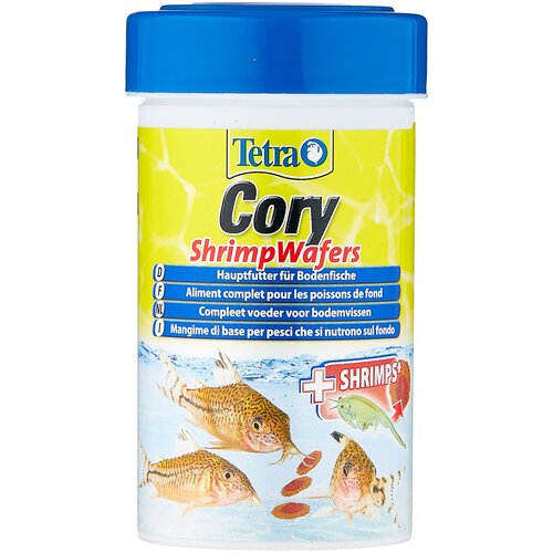 Сухой корм  для  рыб, ракообразных Tetra Cory ShrimpWafers, 100 мл, 40 г фото, описание