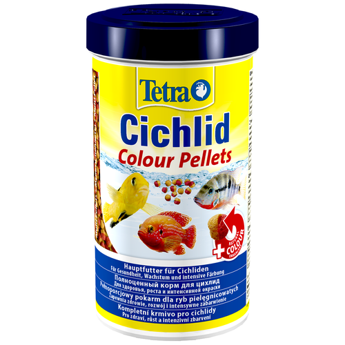 Сухой корм  для  рыб Tetra Cichlid Colour Pellets, 500 мл, 165 г фото, описание