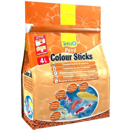 Сухой корм  для  рыб Tetra Pond Colour Sticks, 4 л, 750 г фото, описание