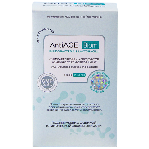 AntiAGE-Biom пор. саше, 1.5 г, 30 шт., нейтральный, 1 уп. фото, описание