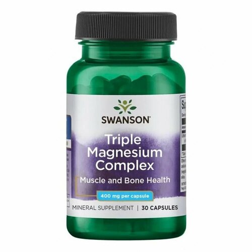 Swanson Triple Magnesium Complex 400 мг 30 капсул фото, описание