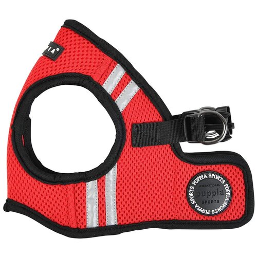 Шлейка Puppia Soft vest harness pro, обхват шеи 26  см, красный, S фото, описание