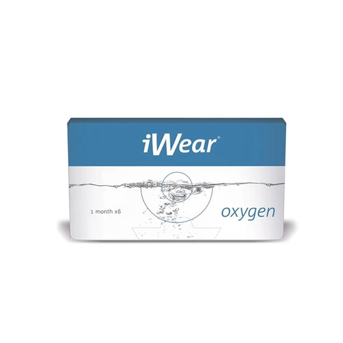 Контактные линзы iWear Oxygen, 6 шт., R 8,6, D -1 фото, описание