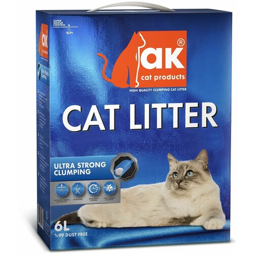 Наполнитель для кошачьего туалета AK Cat Ultra Strong Clumping комкующийся бентонитовый без запаха, 5,5 кг 6 л фото, описание