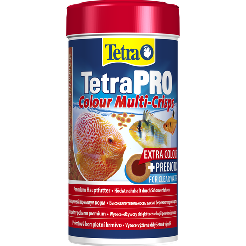 Корм Tetra TetraPRO Colour Multi-Crisps 250 мл, чипсы премиум для усиления окраски всех видов тропических рыб фото, описание