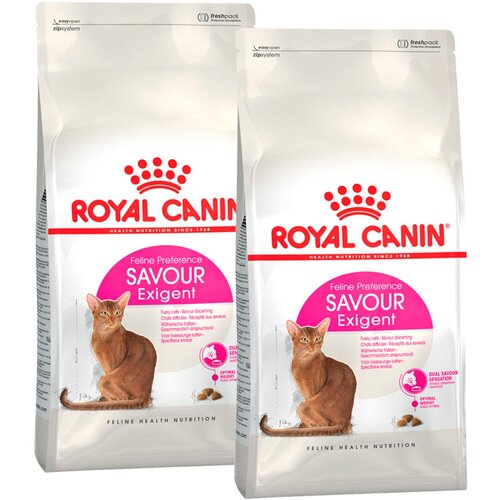 ROYAL CANIN SAVOR EXIGENT для привередливых взрослых кошек (0,4 + 0,4 кг) фото, описание