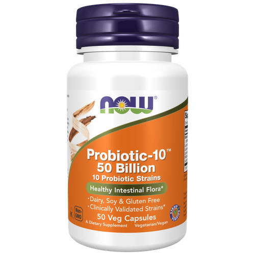 NOW Probiotic-10 50 Billion (Пробиотик-10 50 миллиардов) 50 капсул фото, описание