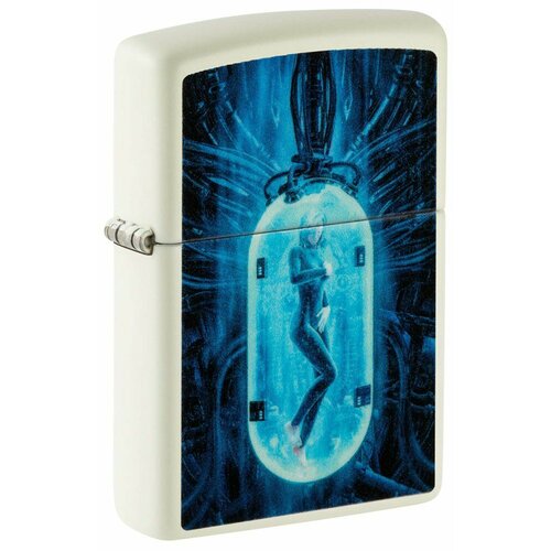 Зажигалка ZIPPO Woman in Tube с покрытием Glow In The Dark Green, латунь/сталь, белая, 38x13x57 мм фото, описание