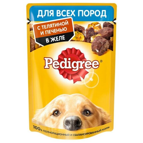 Влажный корм для собак Pedigree телятина, печень 1 уп. х 18 шт. х 85 г фото, описание