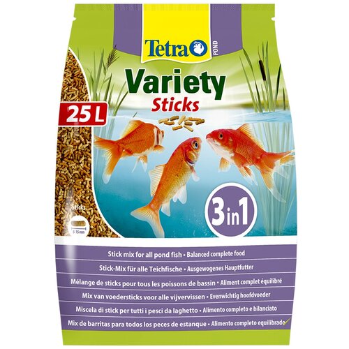 Сухой корм  для  рыб Tetra Pond Variety Sticks, 25 л, 3.75 кг фото, описание