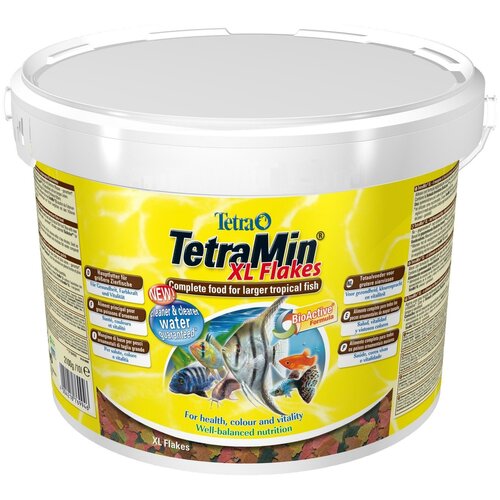 Сухой корм  для  рыб, ракообразных Tetra TetraMin XL Flakes, 10 л, 2.1 кг фото, описание